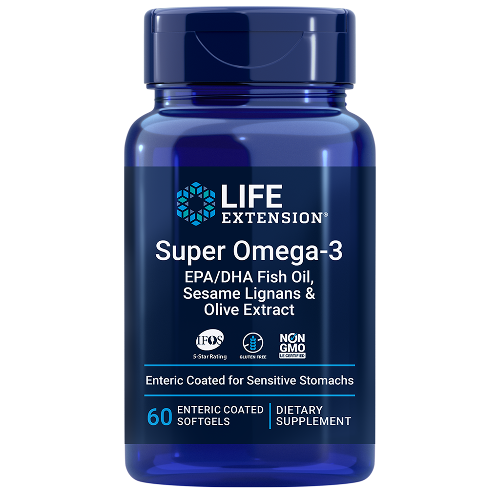 Super Omega-3 EPA/DHA Fish Oil, Sesame Lignans & Olive Extract (Enteric ...